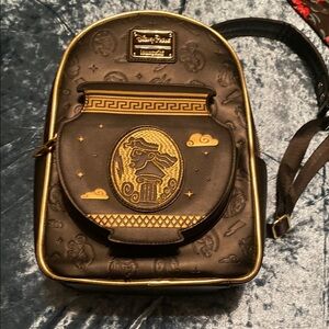 Loungefly Black and Gold Backpack